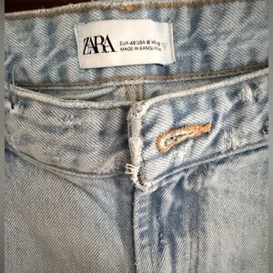 Zara Faded Blue Denim Pants